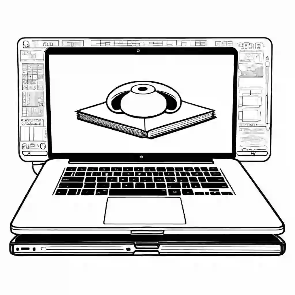 Laptop coloring pages